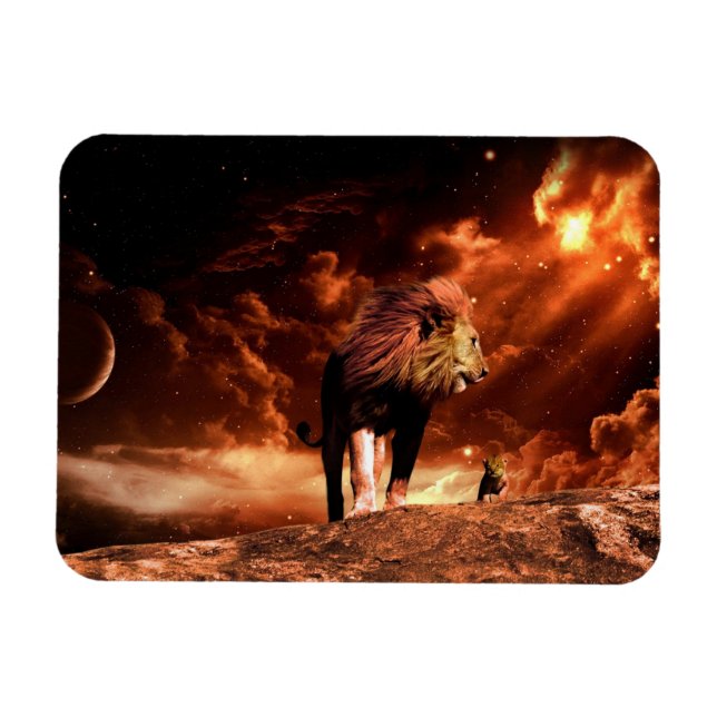 Lion of Judah - Rastafara - Reggae Rasta Magnet (Horizontal)