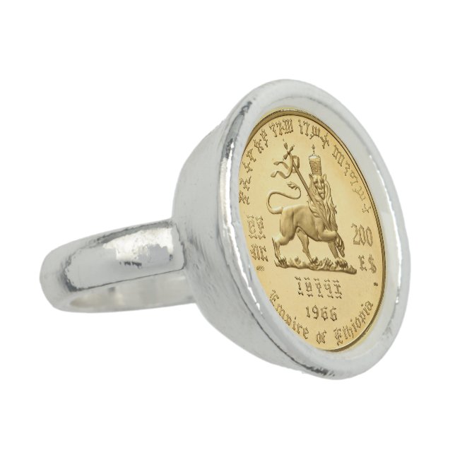 Lion of Judah - Rastafari - Empire Silver Ring (Side)