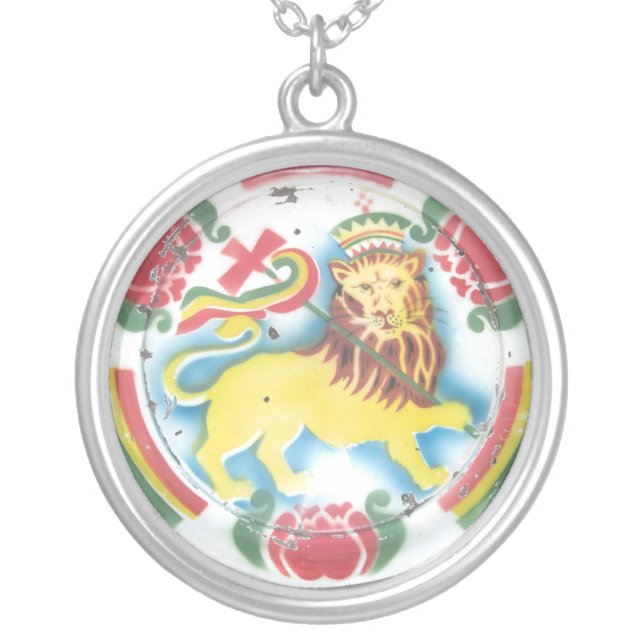 Lion of Judah Silver Plated Necklace (Front)