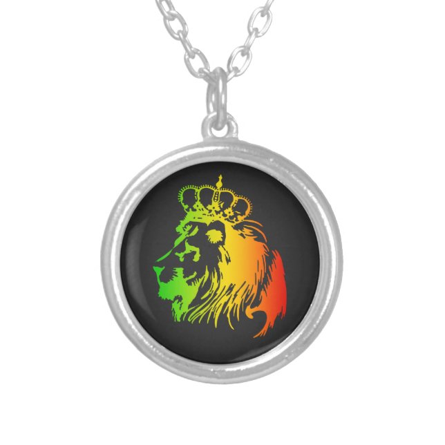 Lion of Judah Silver Plated Necklace (Front)