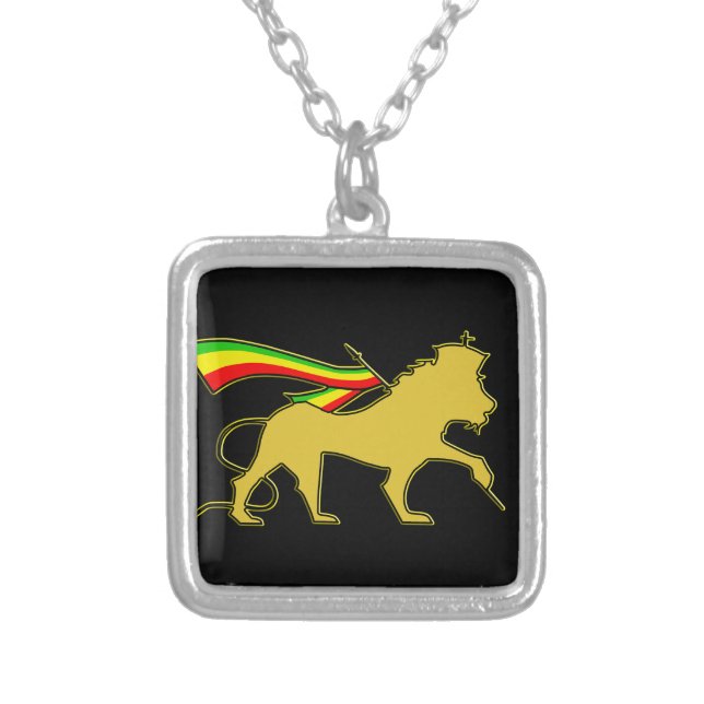 Lion Of Judah Silver Plated Necklace (Front)