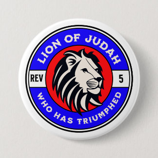 Lion of Judah Who Has Triumphed Christian Jesus Button