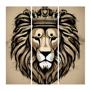 Lion Of Judah With Crown Canvas Wall Art