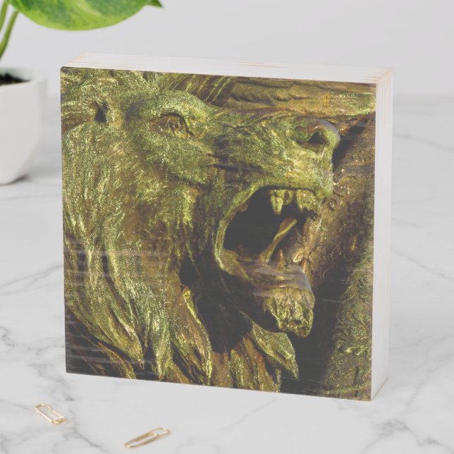 LION OF JUDAH Wood Box Art (In Situ Horizontal)