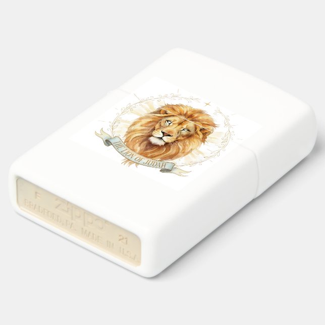 Lion of Judah Zippo Lighter - Iconic Windproof  (Angled)