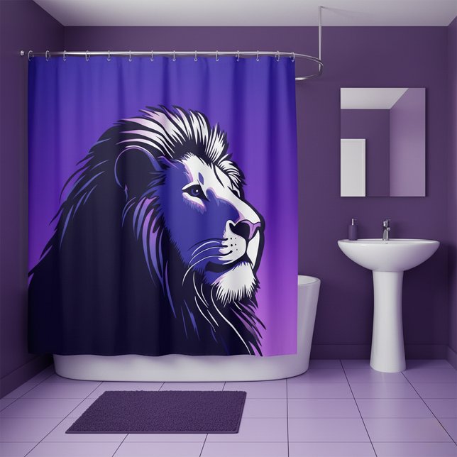 Lion of the 80's shower curtain (Creator Uploaded)