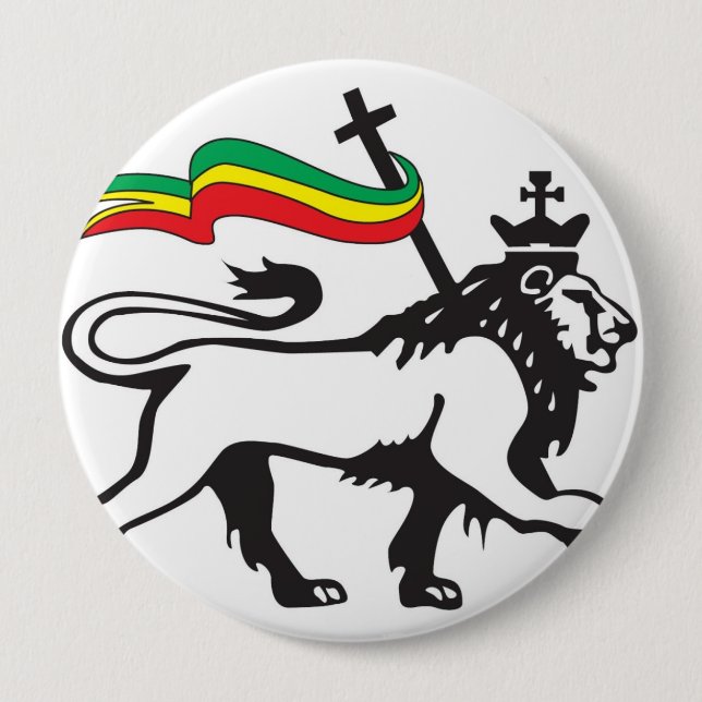 Lion of the Tribe of Judah Button (white) (Front)