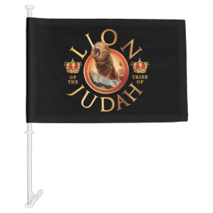 Lion of the Tribe of Judah Car Flag