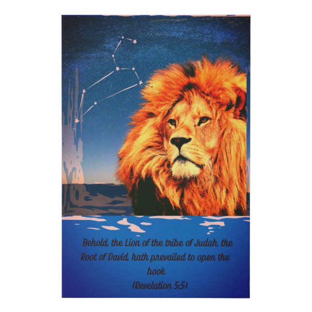 'Lion of the Tribe of Judah' Faux Canvas Print (Front)