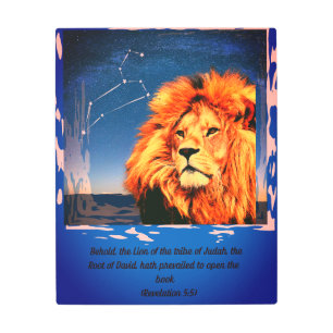 Lion of Tribe of Judah-Rev 5:5 Metal Print