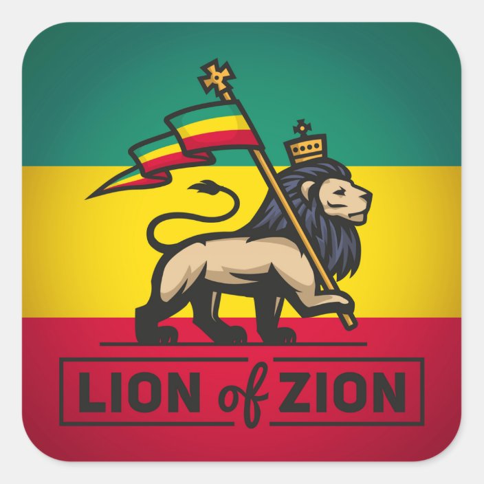 Lion Of Zion Haile Selassie Rastafari Sticker Zazzle Com