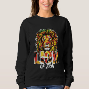 Lion of Zion Rasta Reggae Design Sweatshirt