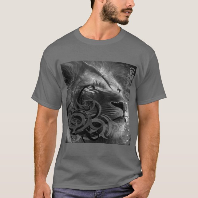 Lion oil Black Lyon design gr T-Shirt (Front)