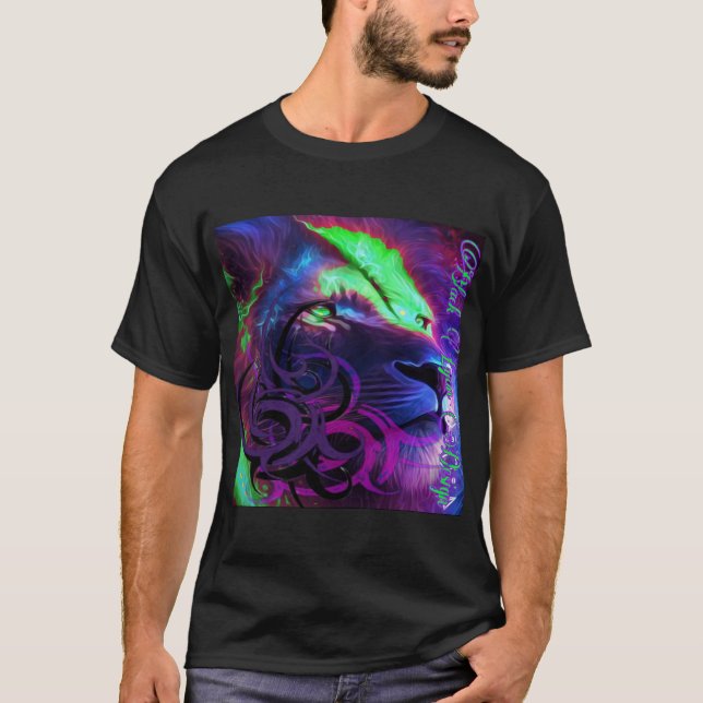 Lion oil Black Lyon design T-Shirt (Front)