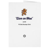 Lion on Blue Shield Cards (Back)