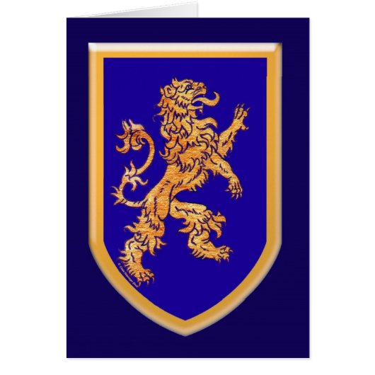 Lion on Blue Shield Cards (Front)