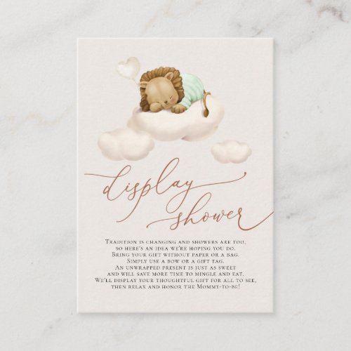 Lion on Cloud Display Shower Enclosure Card