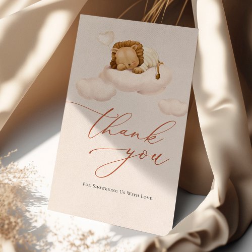 Lion on Cloud Thank You Enclosure Card