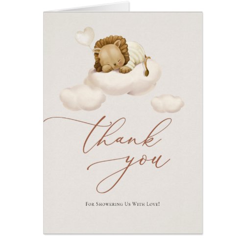 Lion on Cloud Thank You Enclosure Card