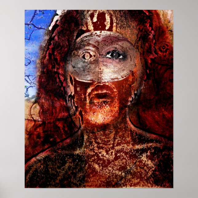 lion on fire poster (Front)