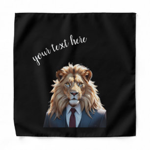 lion on suit  bandana
