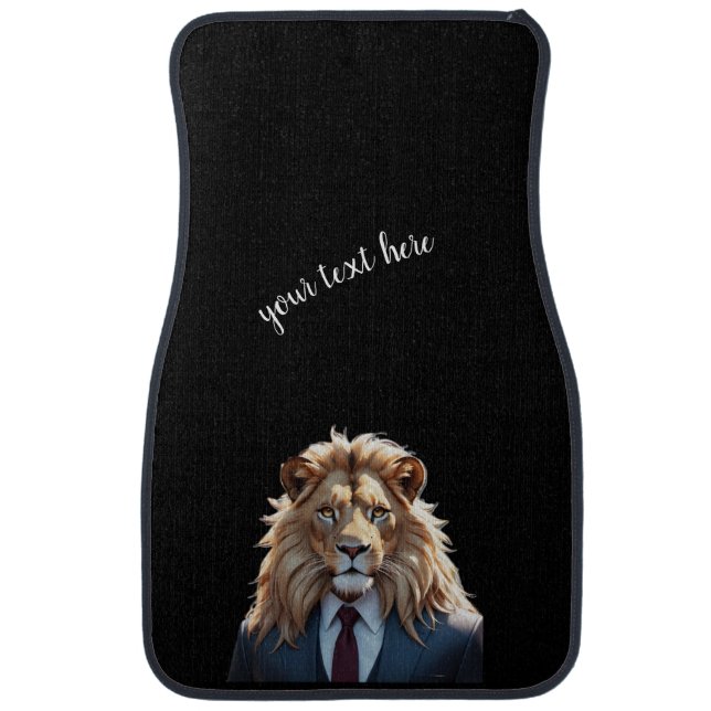 lion on suit  car floor mat (Front)