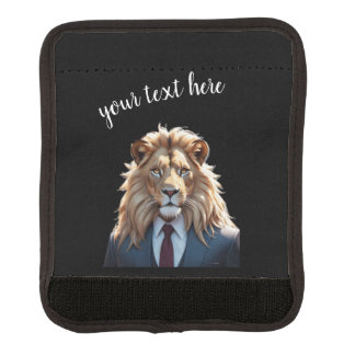 lion on suit luggage handle wrap