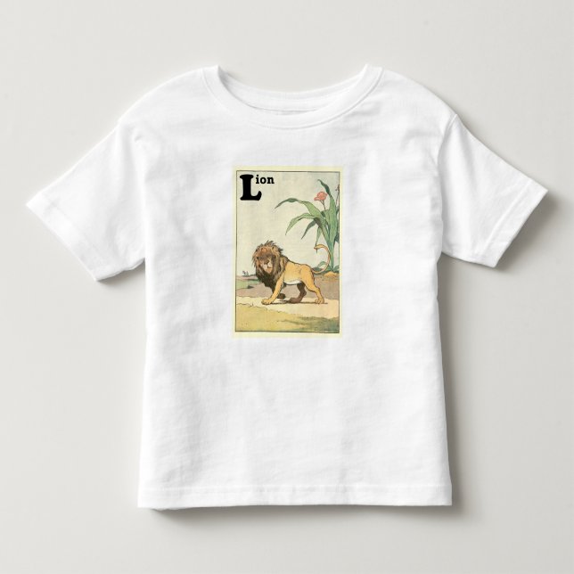Lion on the Desert Savannah Alphabet Toddler T-shirt (Front)