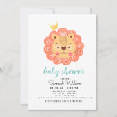 Lion , Orange, Baby Shower ,İt’s a boy , Baby Card (Front)