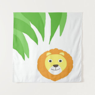 lion painting art tapestry