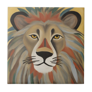 Lion Painting Ceramic Tile
