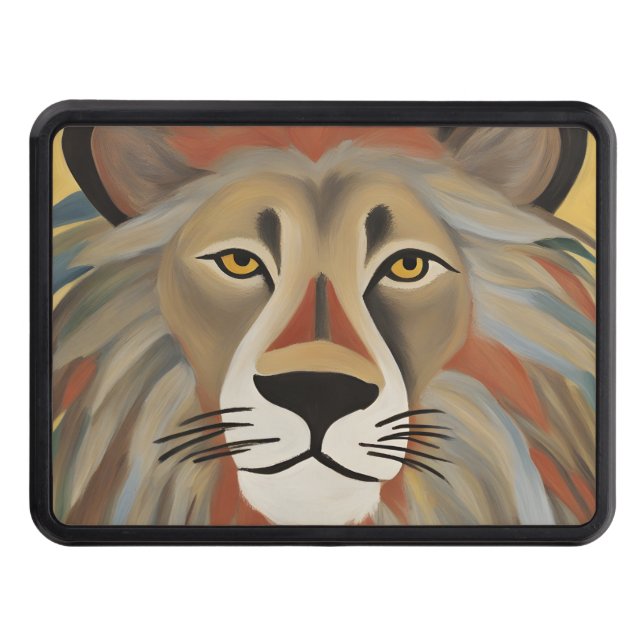 Lion Painting Hitch Cover (Front)