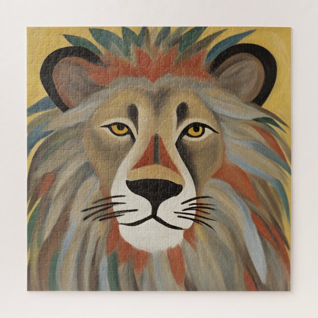 Lion Painting Jigsaw Puzzle (Vertical)