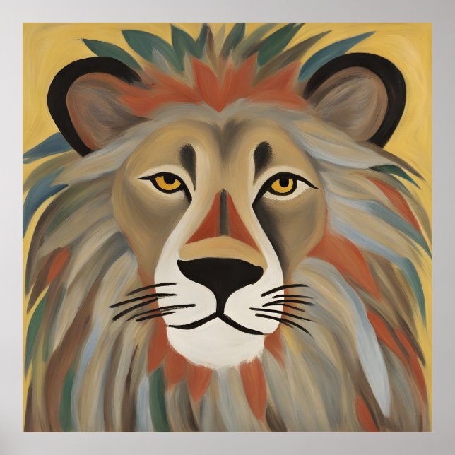 Lion Painting Poster (Front)