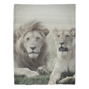 Lion Pair Duvet Cover (twin, queen or king-size)