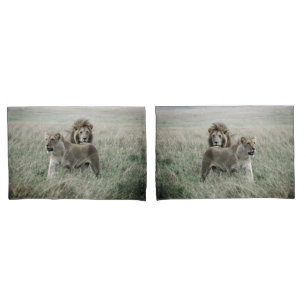 Lion Pair (fog filter) Pillow Cases, standard size Pillow Case