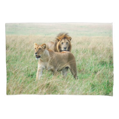 Lion Pair Pillow Case standard or king size
