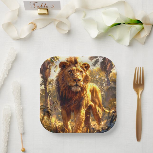 Lion Paper Plates (Wedding)