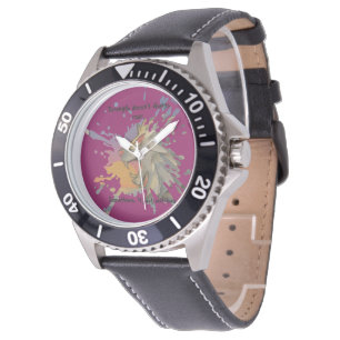 Lion Papercut Men's Leather Watch
