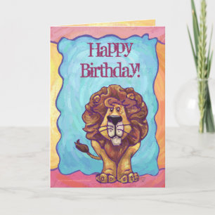 Lion Party Center Card
