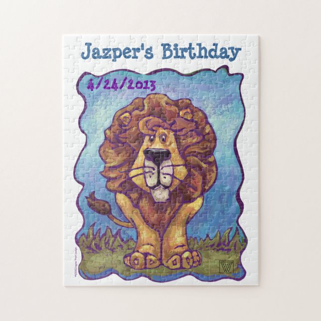 Lion Party Center Jigsaw Puzzle (Vertical)