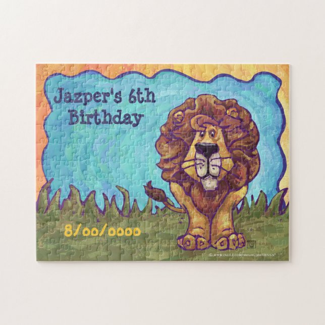 Lion Party Center Jigsaw Puzzle (Horizontal)