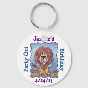 Lion Party Center Keychain