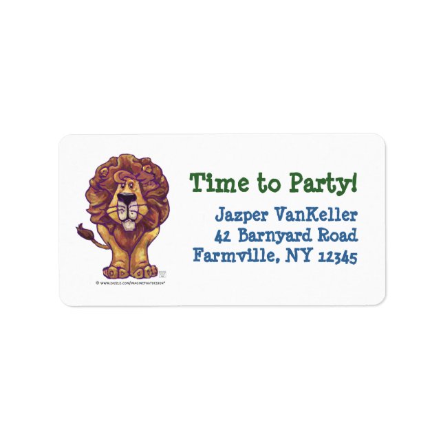 Lion Party Center Label (Front)