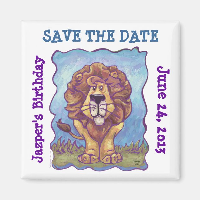 Lion Party Center Magnet (Front)
