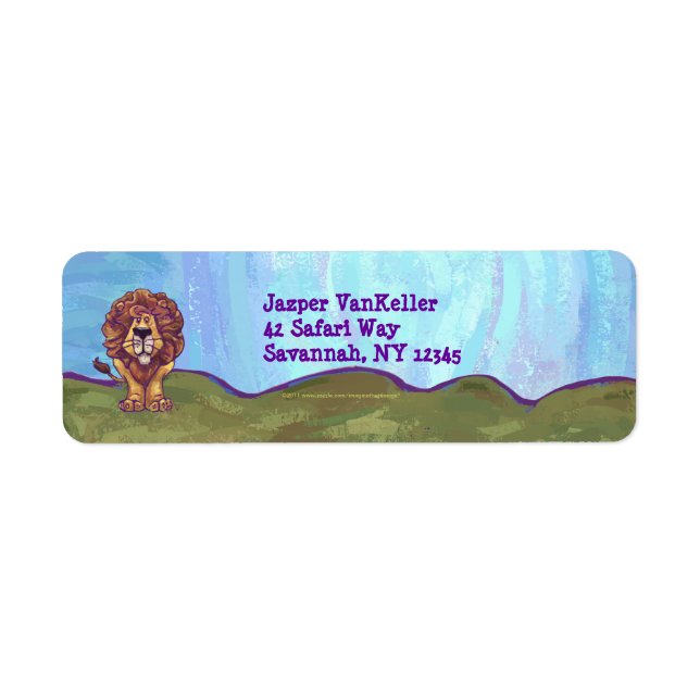 Lion Personalized Address Labels (Front)