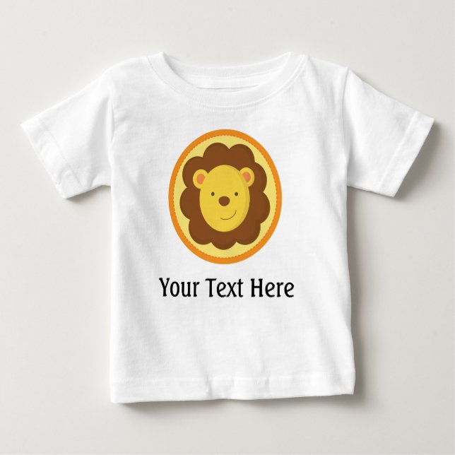 Lion Personalized Baby T Shirt (Front)