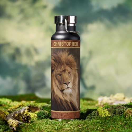 Lion Personalized Water Bottle
