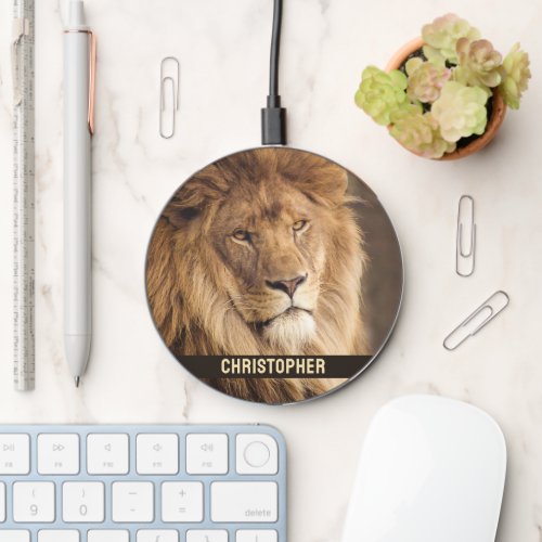 Lion Personalized Wireless Charger
