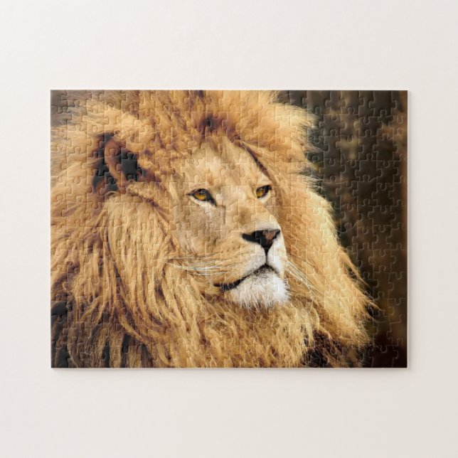 Lion Photo Face Jigsaw Puzzle (Horizontal)